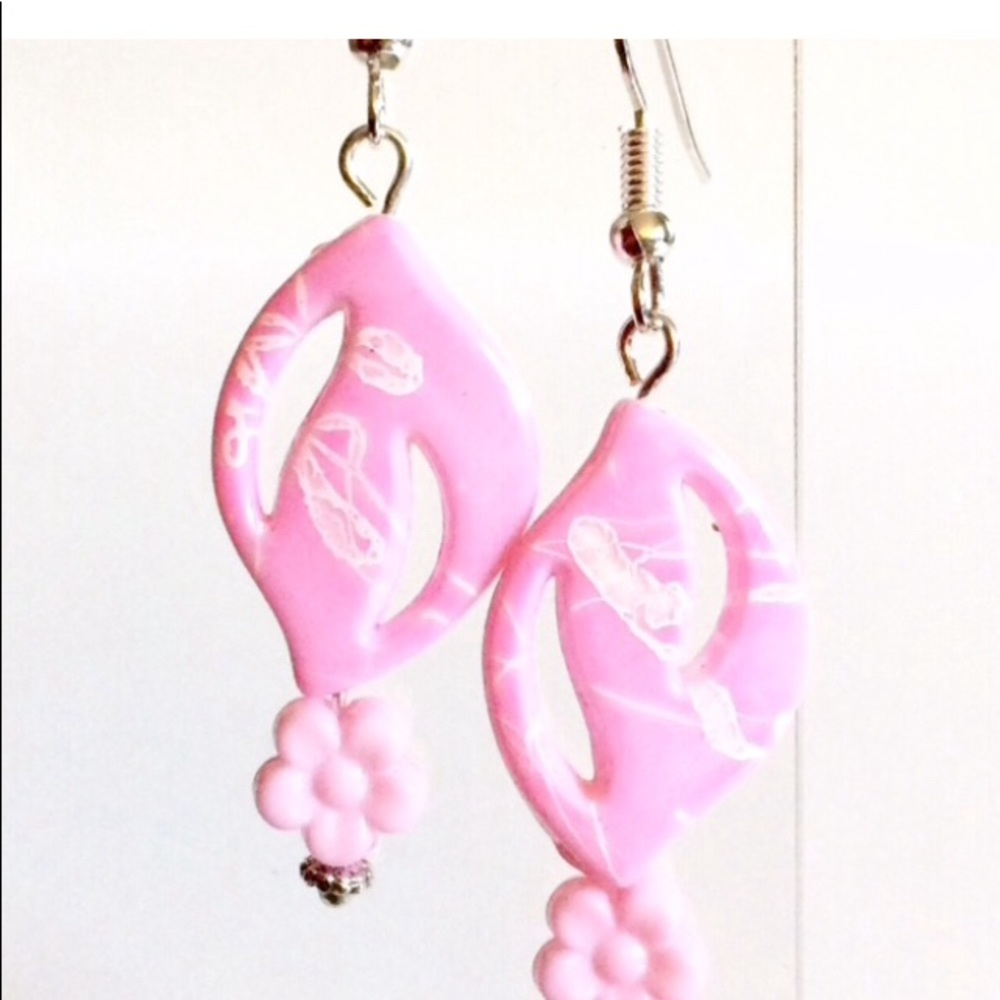 Pink Acrylic Earrings